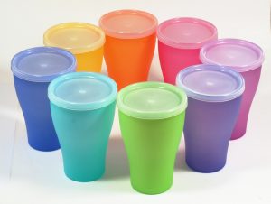 Reusable cups with lids